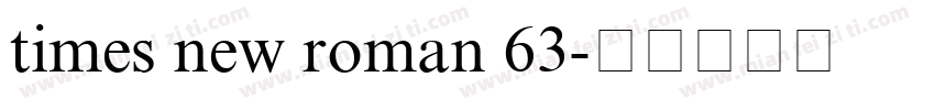 times new roman 63字体转换